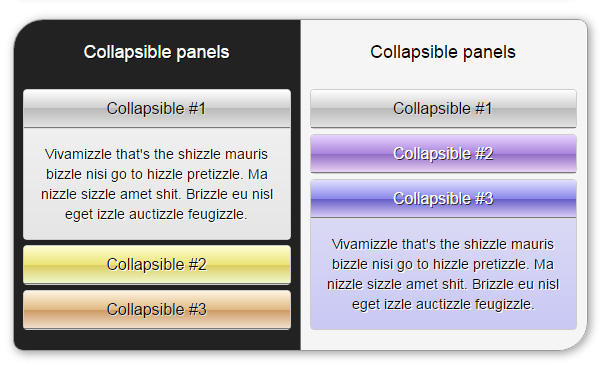 Delicious Bootstrap skin - collapsible panels