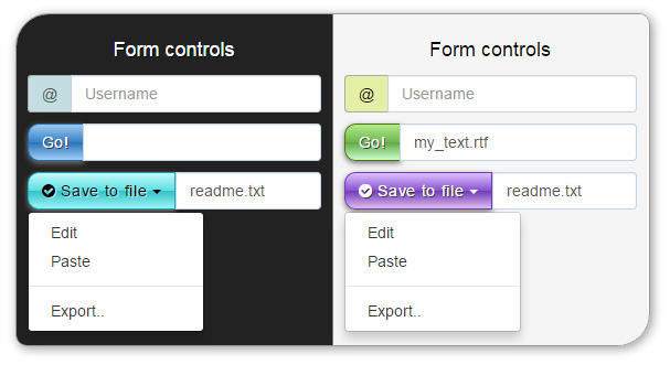Delicious Bootstrap skin - form controls